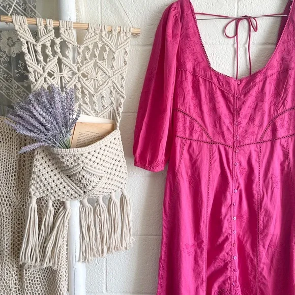 NWT Free People Lisa Lace Midi Dress - Picture 6 of 13